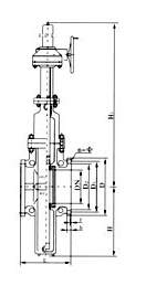 Z943WF防爆電動(dòng)平板閘閥結(jié)構(gòu)圖